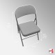Padded Fabric Black Folding Chair