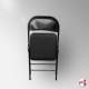 Padded Fabric Black Folding Chair