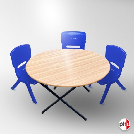 Kids Folding Table & Red Chairs Suite (Children's Pre School & Nursery Furniture)