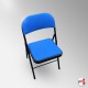 Folding Exam Table & Blue Fabric Chair Suite (Education & Studies Furniture)