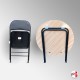 Round Folding Table & Chairs Suite (Beechwood Tabletop with 4 Leather Seats!)