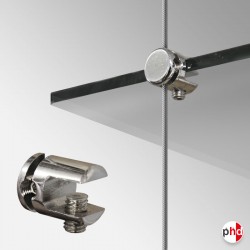 Cable Display Glass Shelf Support Single (All Colours)