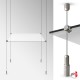 Cable Display Glass Shelf (Ceiling-to-Floor Suspended Wires & Glass Shelving, Complete)
