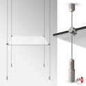 Cable Display Glass Shelf Kit (Ceiling-to-Floor Wires & Fittings Only, No Glass)