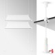 White Cable Display Glass Shelf (Ceiling-to-Floor White Wire Fittings & Clear Glass Shelving, Complete)
