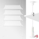 White Cable Display & White Shelf (All White Wire Fittings & White Glass Shelving, Complete)