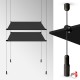 Black Cable Display & Black Shelf (All Black Wire Fittings & Black Glass Shelving, Complete)
