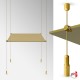 Gold Cable Display & Gold Shelf (All Gold Wire Fittings & Gold Glass Shelving, Complete)