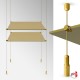 Gold Cable Display & Gold Shelf (All Gold Wire Fittings & Gold Glass Shelving, Complete)