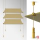 Gold Cable Display & Gold Shelf (All Gold Wire Fittings & Gold Glass Shelving, Complete)