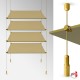 Gold Cable Display & Gold Shelf (All Gold Wire Fittings & Gold Glass Shelving, Complete)