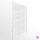 Triple A4 Pocket Ceiling-to-Floor Set - Complete Cable, Fittings, 3-in-one Acrylic Panel (3A4, Portrait)