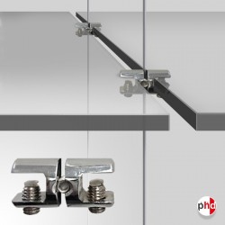 Cable Display Glass Shelf Support Double (All Colours)