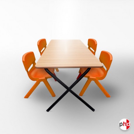 Kids Folding Table & Red Chairs Suite (Children's Pre School & Nursery Furniture)
