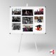 Photograph Display Board & Easel (Button Magnets, Magnetic Board & Metal Stand)