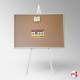 Display Easel & Pinboard Set (Metal 160cm Greco, Wooden Notice Board, 60x90cm)