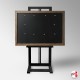 Magnetic Photo Board & Easel (Upright Easel, Button Magnets & Wooden Display Frame)
