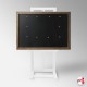 Magnetic Photo Board & Easel (Upright Easel, Button Magnets & Wooden Display Frame)