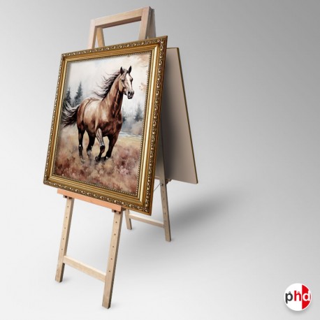 [EASEL HIRE] Double-Sided Tall Easel, Wooden H-frame Back-to-Back Display For 2 Pictures