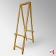[EASEL HIRE] Double-Sided Tall Easel, Wooden H-frame Back-to-Back Display For 2 Pictures