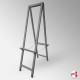 [EASEL HIRE] Double-Sided Tall Easel, Wooden H-frame Back-to-Back Display For 2 Pictures