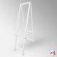 [EASEL HIRE] Double-Sided Tall Easel, Wooden H-frame Back-to-Back Display For 2 Pictures