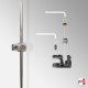 Acrylic Signage Standoff Rod Display Kit (Wall-to-Wall Rod Fittings Only)
