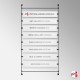 Flush-to-Wall Acrylic Signage Rod Display Kit (Rods & Fittings Only)