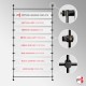 Flush-to-Wall Acrylic Signage Rod Display Kit (Rods & Fittings Only)