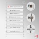 Acrylic Signage Standoff Rod Display Kit (Wall-to-Wall Rod Fittings Only)