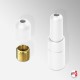 Ceiling to Floor Rod Display Fittings, Chrome Finish (Rod Not Included)