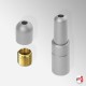 Ceiling to Floor Rod Display Fittings, Chrome Finish (Rod Not Included)