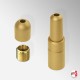 Ceiling to Floor Rod Display Fittings, Chrome Finish (Rod Not Included)