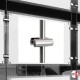 Rod Double Panel Support Clamp, Satin Chrome (10MM Vertical Dual-grip)