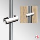 Rod Double Panel Support Clamp, Satin Chrome (10MM Vertical Dual-grip)
