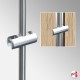 Rod Double Panel Support Clamp, Satin Chrome (10MM Vertical Dual-grip)