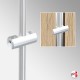 Rod Double Panel Support Clamp, Satin Chrome (10MM Vertical Dual-grip)