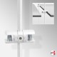 Rod Shelf Double Support, Colours (10MM Horizontal-Grip, Double-Sided)