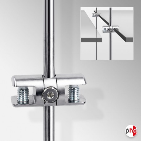 Rod Shelf Double Support, Colours (10MM Horizontal-Grip, Double-Sided)