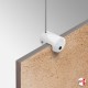 White Top/Bottom Panel Support (Display Boards & Tiles On White Cable Systems)