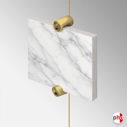 Gold Top/Bottom Panel Support (Display Boards & Tiles On Brass/Gold Cable Systems)