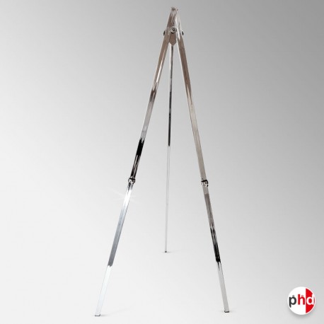 Chrome Greco Easel, 160cm Metallic Art Tripod (UK Hire or Buy)