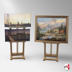 Large Upright Easel, 180cm H-Frame Art Stand For 1 or 2 Pictures
