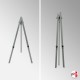 Metal Greco Table Easel, 70cm Tripod For Tabletops & Window Displays