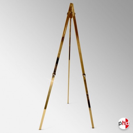 Gold Metal Greco Easel, 160cm Metallic Art Tripod (UK Hire or Buy)