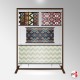 Fabric Samples Display Stand (Freestanding Frame with Material Hangers & Cables)