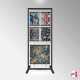Fabric Samples Display Stand (Freestanding Frame with Material Hangers & Cables)