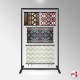 Fabric Samples Display Stand (Freestanding Frame with Material Hangers & Cables)