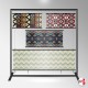 Fabric Samples Display Stand (Freestanding Frame with Material Hangers & Cables)