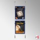 Double-Sided Ceiling-To-Floor Hanging Poster Frame Kit (Retail Window Cable Display)